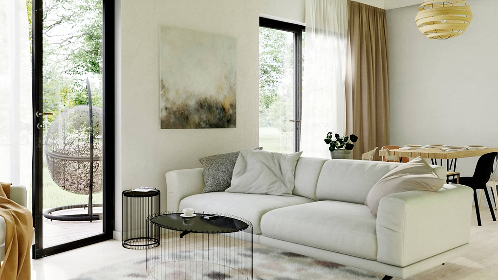 obývací pokoj ve skandinávském stylu, jak interiér působí na naši psychiku