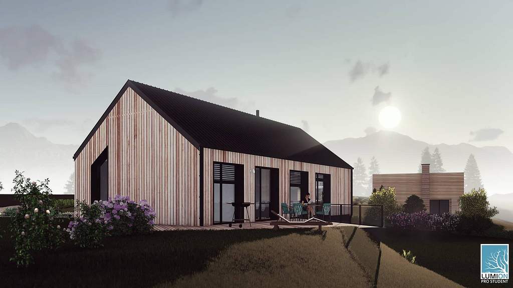 rodinný dům ve svahu