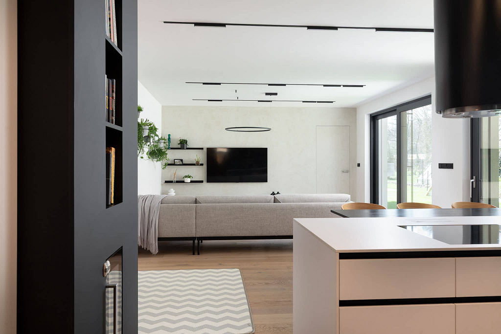 Interiér rodinného domu s odvážnou zelenou, Architektiv, Ivana Volková, Ivana Složilová, realizace interiéru Ostrava, barevný interiér rodinného domu