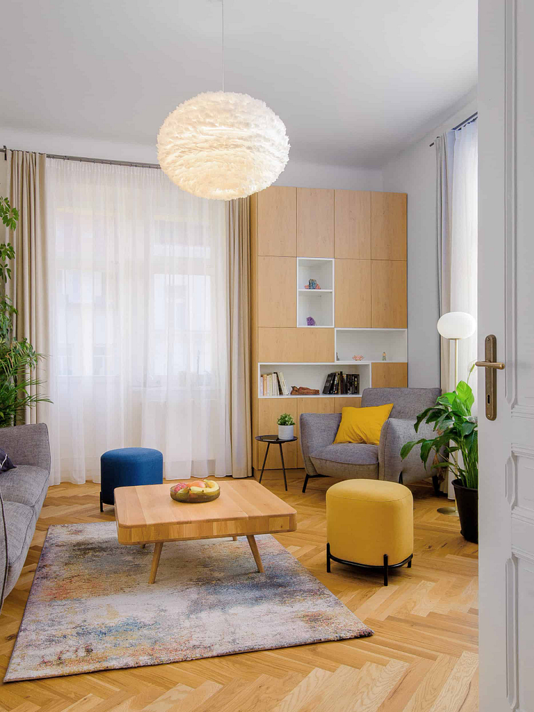 barevný obývací pokoj, Ing. arch. Ivana Volková, Architektiv