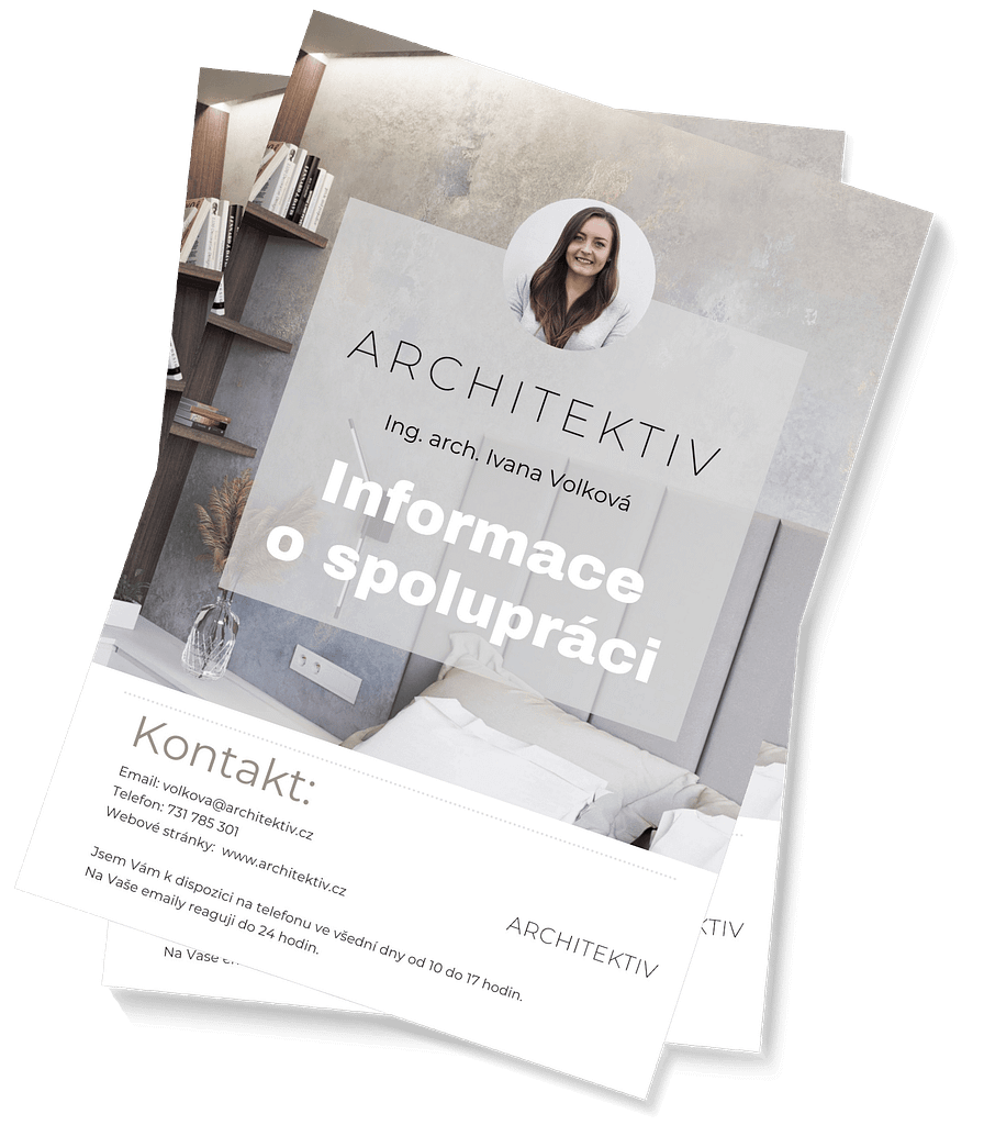 informace o spolupraci s architektem, informace o spolupráci s interiérovým designerem, Architektiv