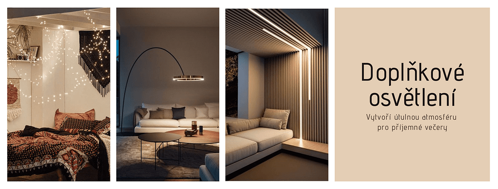 doplňkové osvětlení v interiéru