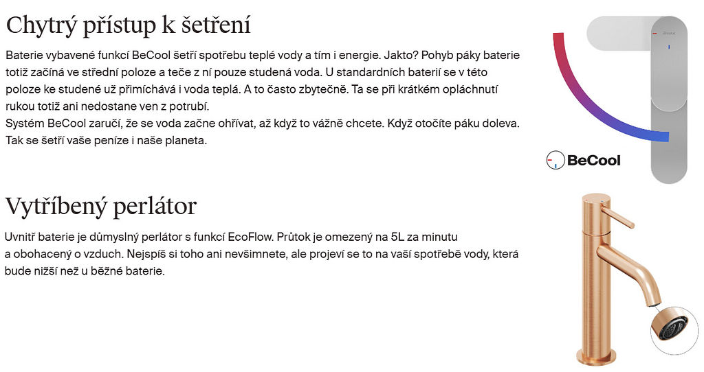 ravak perlator a šetření vody