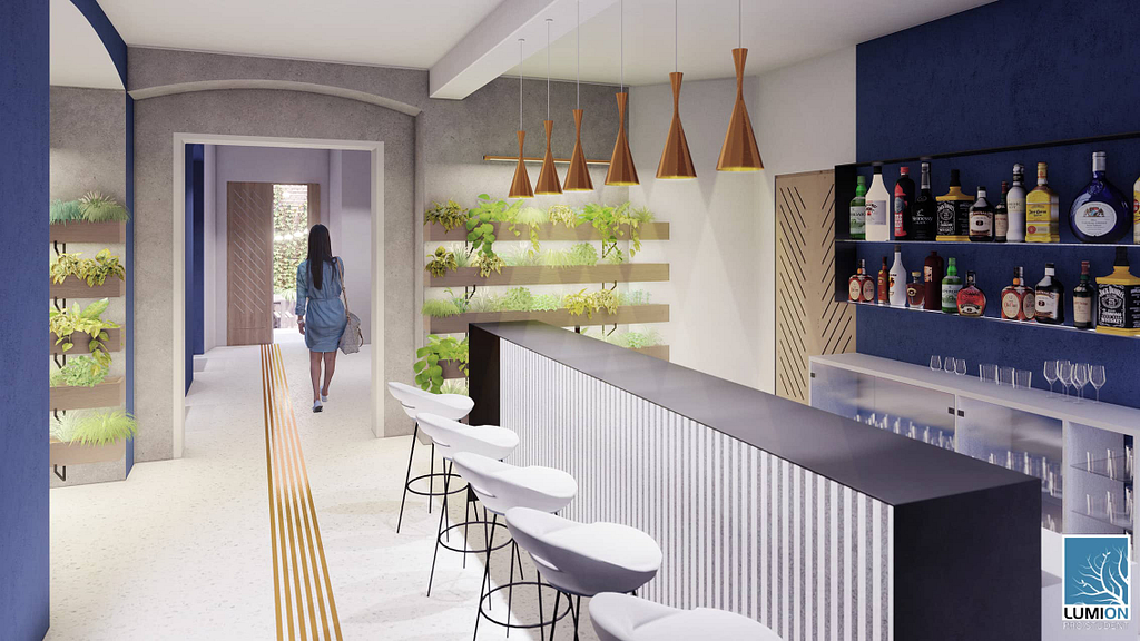 návrh moderní restaurace ve městě Úštěk