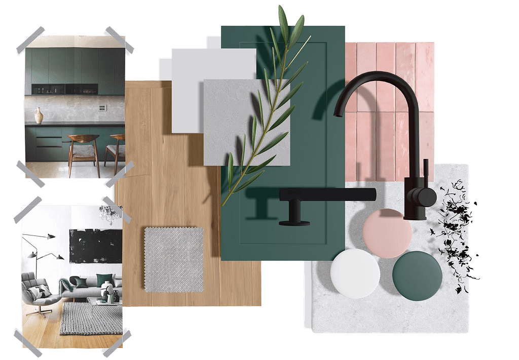 modboard interiéru, Architektiv