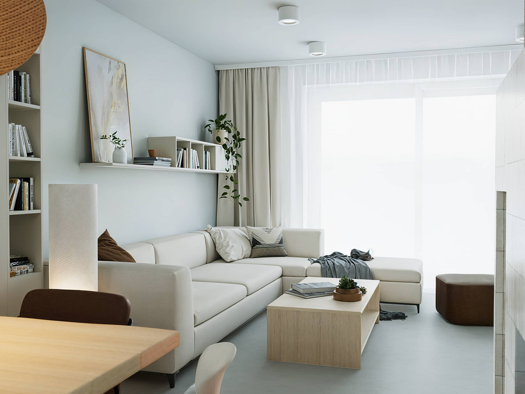 návrh interiéru Olomouc, architekt olomouc, moderní interiér, realizace interiéru olomouc, návrh rodinného domu, světlý interiér